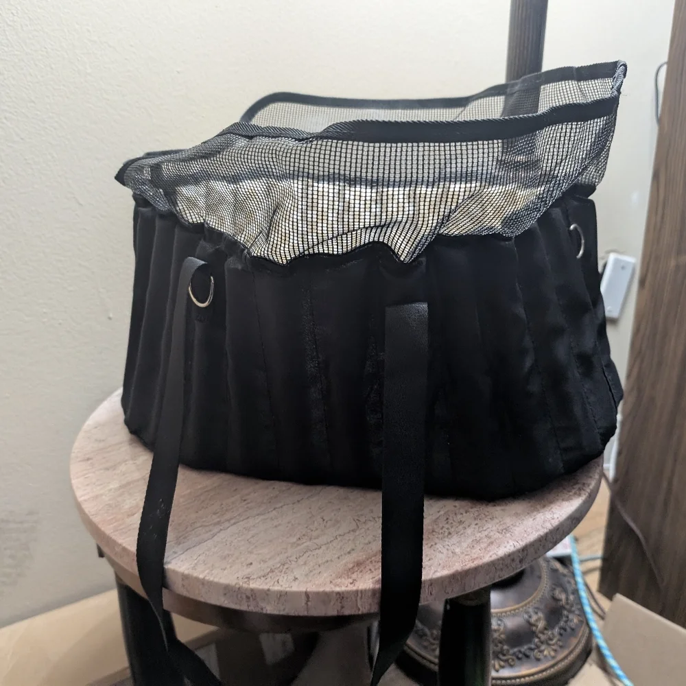 Stylish ADORABLE Dog Carrier, Soft Sided, Light Brown Checkered LV Pattern